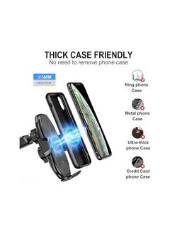General Wireless Car Charger Mount, Auto-Clamping Qi 10W 7.5W Fast Charging Car Phone Holder Air Vent Compatible withiPhone11/11Pro/11ProMax/XSMax/XS/X Galaxy S10/S10+/S9/S9+ and More  - Image 4