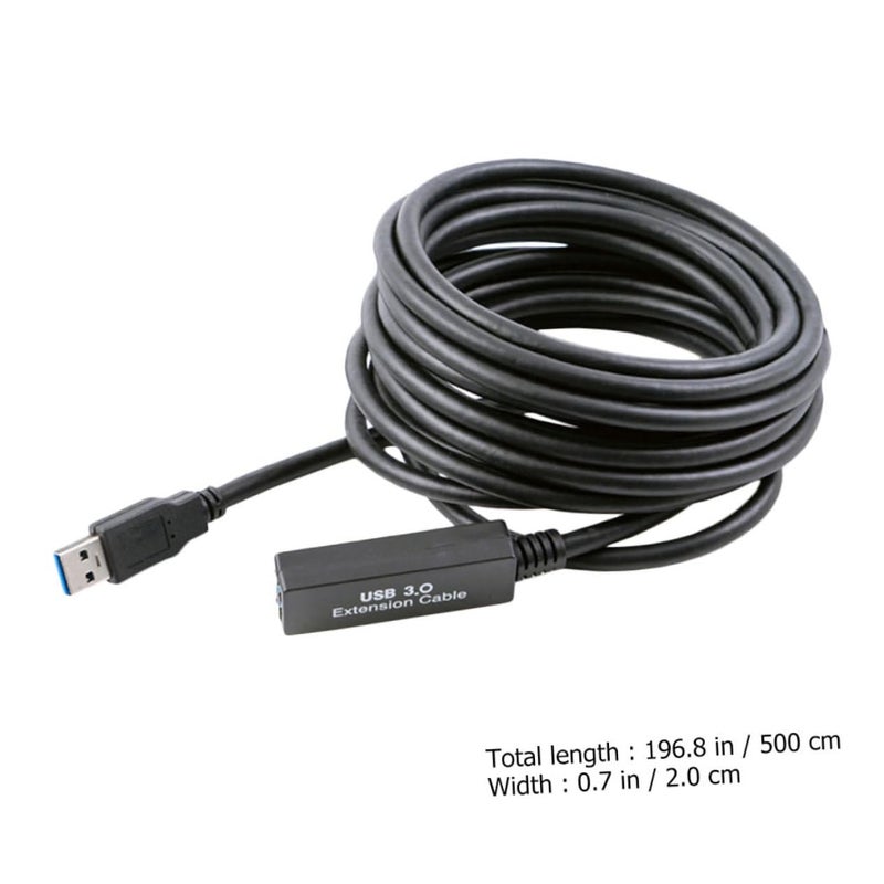 5m Extended USB Cable Data Cable for Mouse Keyboard USB Devices Enhanced Signal Stability for Home School Store Office Use - Image 2