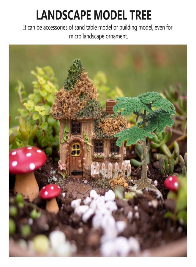 SHINEOFI Miniature Landscape Tree Model Pine Cypress Trees for Diorama Crafts Small Artificial Trees for Home Office Decoration 3.74X4.13X1.97 Inch - Image 4