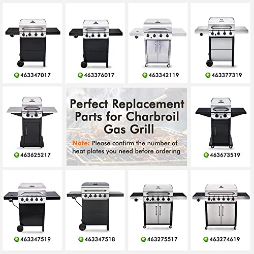 Yiming Grill Replacement Parts for Char-Broil Performance 475 4 Burner 463347017, 463335517, 463342119, 463276517, 463244819 Grill Models, Heat Plates, Burners, Carryover Tubes & Igniters Replacement - Image 2