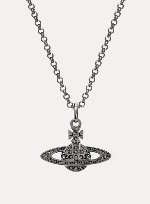Man. Mini Bas Relief Orb Pendant Necklace
