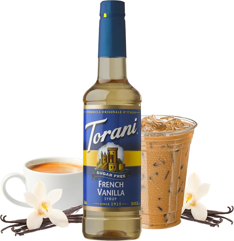 Torani Sugar-Free French Vanilla Syrup - 25.4 Fl Oz Bottles (Pack of 4) - Image 2
