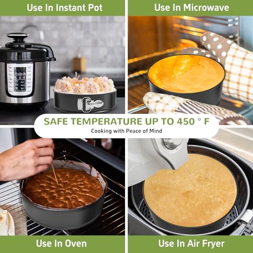 ZeroPone 10 Inch Springform Pan with Removable Bottom, Non-stick Round Spring Form Cake Mold Cheesecake Pan For Baking - Image 4