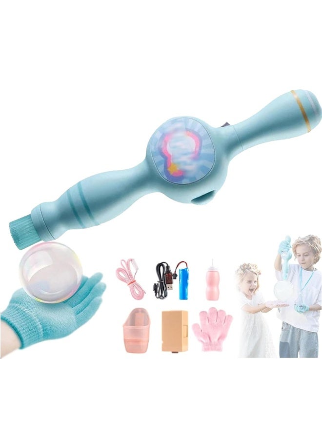 Halamodo آلة فقاعة الضباب الملونة, آلة فقاعة آلات فقاعة الضباب المرنة مع تأثير مرن, تصميم خفيف الوزن, فقاعات تفاعلية, أضواء ملونة (أزرق) - Image 1