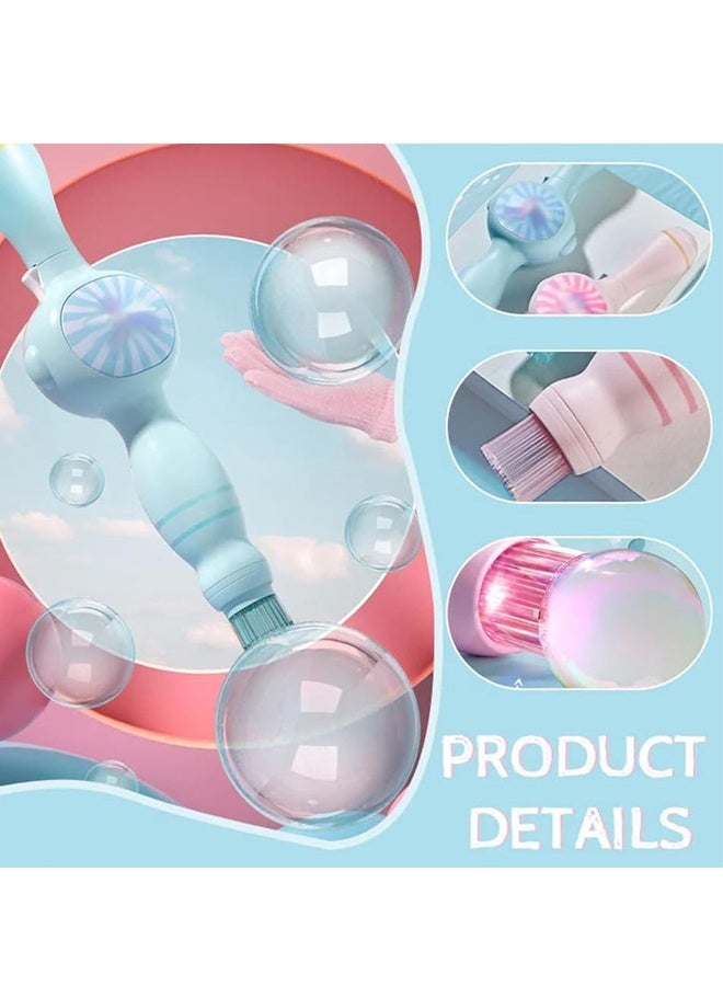 Halamodo آلة فقاعة الضباب الملونة, آلة فقاعة آلات فقاعة الضباب المرنة مع تأثير مرن, تصميم خفيف الوزن, فقاعات تفاعلية, أضواء ملونة (أزرق) - Image 4