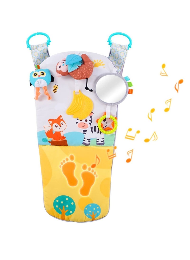 Y&D Infant Car Seat Toy, Baby Activity Center, Adjustable Travel Rear Facing Toys, Developmental Toys for Babies Carseat, with Teethers, Music, Squeaker, 6 to 12 Months - Image 1