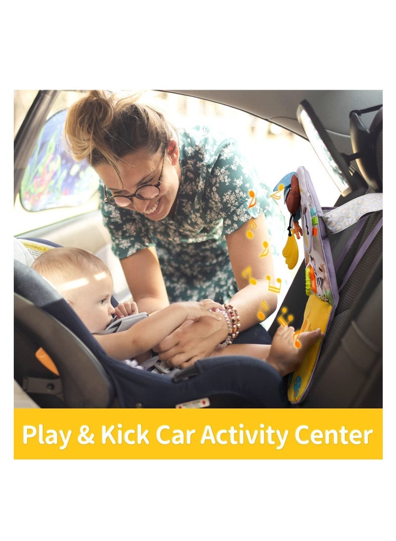 Y&D Infant Car Seat Toy, Baby Activity Center, Adjustable Travel Rear Facing Toys, Developmental Toys for Babies Carseat, with Teethers, Music, Squeaker, 6 to 12 Months - Image 2