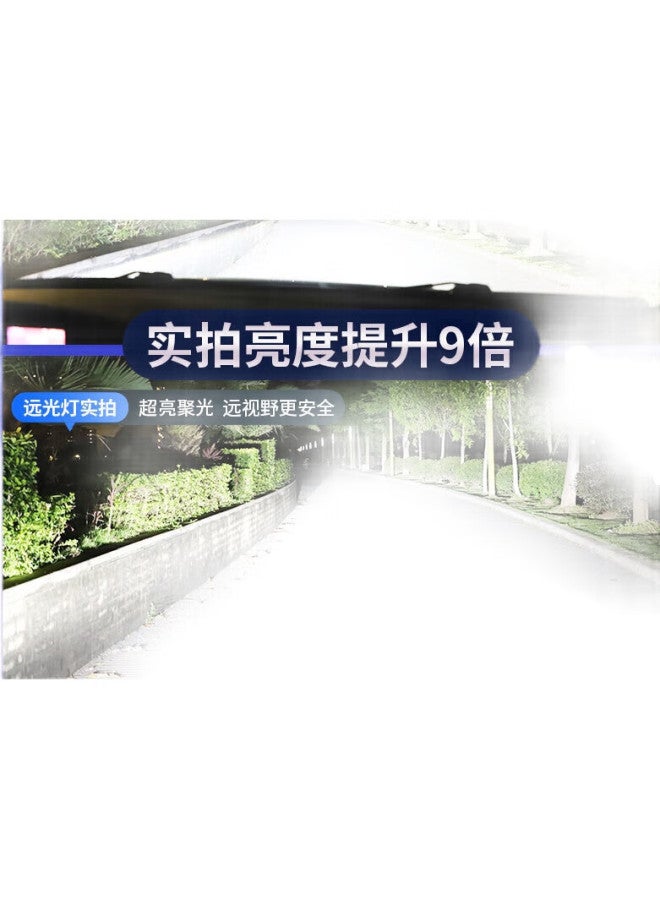 SAST Car Led Dual-Light Lens Laser Headlights, High And Low Beam Integrated Modification, Ultra-Bright Bulbs H4 [2-Pack] - Image 1