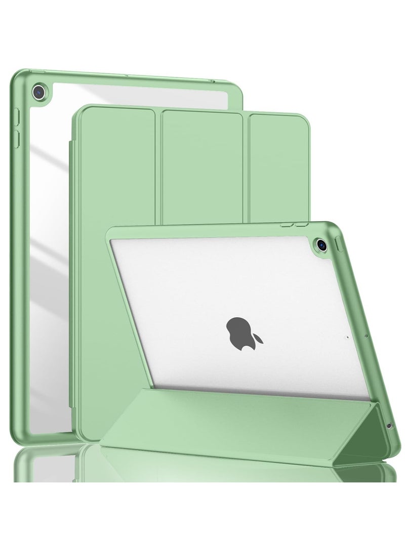 MIGOFAST iPad 9th Generation Case 2021/iPad 8th Generation Case 2020 10.2 Inch with Pencil Holder iPad 7th Gen 2019 Case with Clear Transparent Back, Auto Wake/Sleep Cover See Green - Image 1