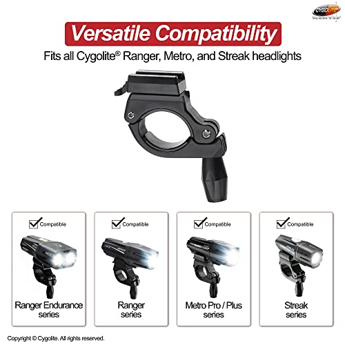 Cygolite 22 to 32mm Handlebar Mount For All Ranger, Metro, and Streak Series Bicycle Lights – Designed For 22 to 32mm Diameter Bicycle Handlebars – Genuine Cygolite Mount - Image 4