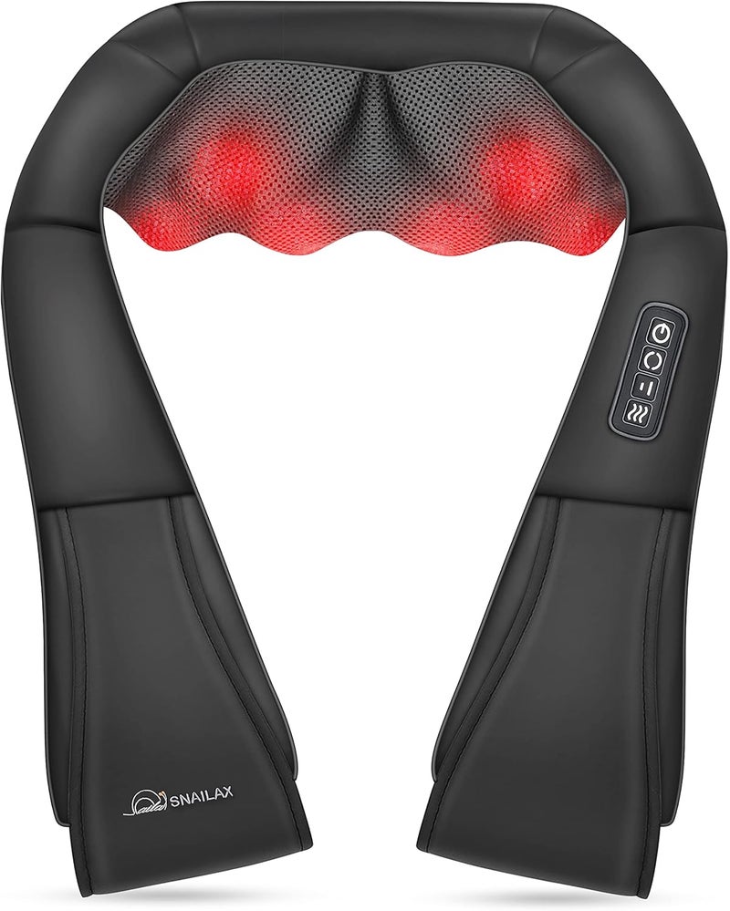 Snailax Shiatsu Neck and Shoulder Massager  Back Massager with Heat Deep Kneading Electric Massage Pillow for Neck Back ShoulderFootBody - Image 1