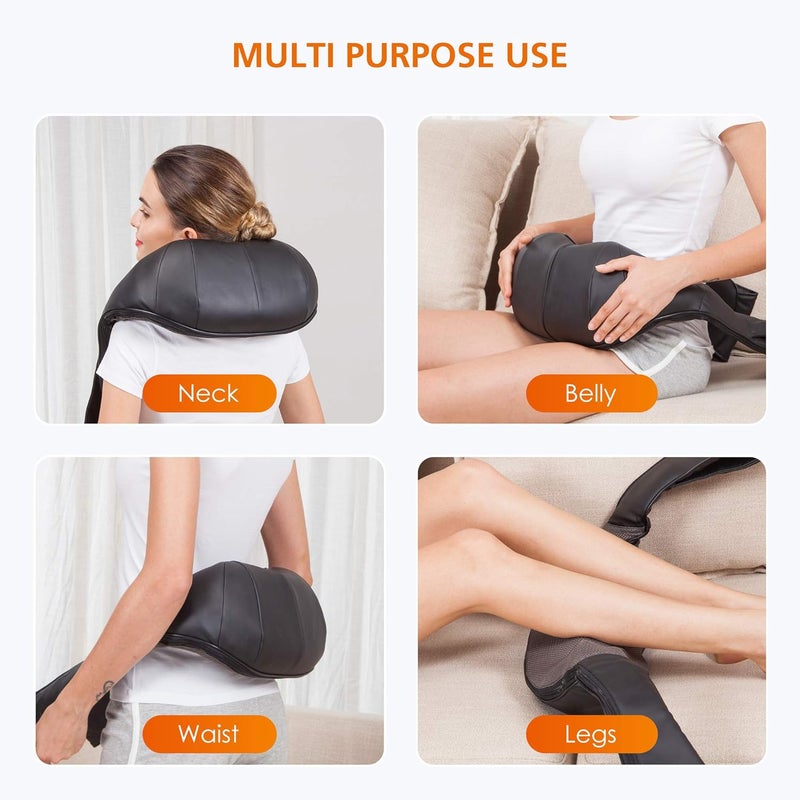 Snailax Shiatsu Neck and Shoulder Massager  Back Massager with Heat Deep Kneading Electric Massage Pillow for Neck Back ShoulderFootBody - Image 4