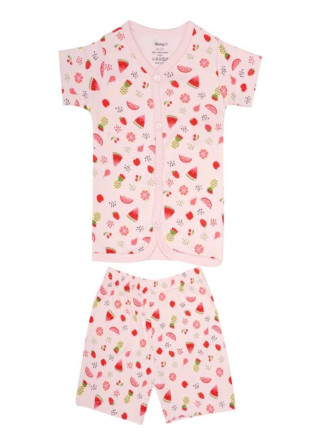 Wemyc New Born Baby Boy & Girl Dress|Jhablas|VestsICotton Ultra Soft Material with Front Button Open (6-9 Months) Multicolour - Image 1