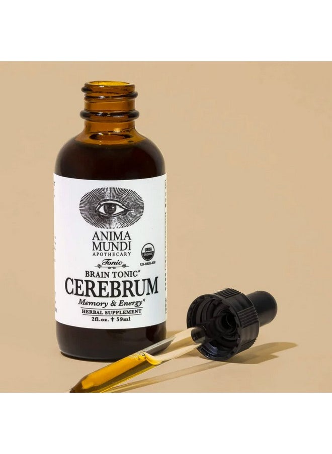 Anima Mundi Apothecary - Anima Mundi Cerebrum Brain Tonic Cognitive Support Supplement Liquid Drops With Lion Mane And Ginkgo Brain Booster Supplement For Memory And Cognitive Support Liquid Supplement (2Oz / 60Ml) - Image 1