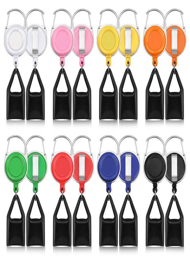 GAUENEEN 16 Pcs Retractable Lighter Clip, Lighter Holder Keychains with Clip (8 Colors) - Image 1