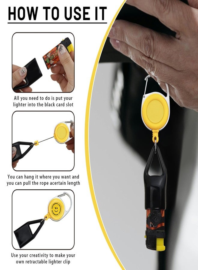 GAUENEEN 16 Pcs Retractable Lighter Clip, Lighter Holder Keychains with Clip (8 Colors) - Image 4