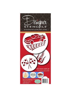Designer Stencils Racecar Cookie Stencil Set By Designer Stencils  - Image 1