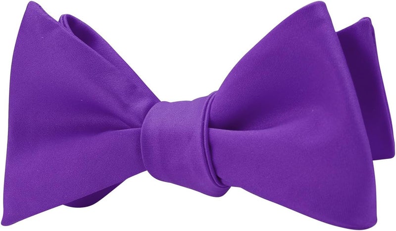 pensee Mens Solid Bowtie Woven Self Tie Bow Ties Tuxedo & Wedding Bowties - Image 3