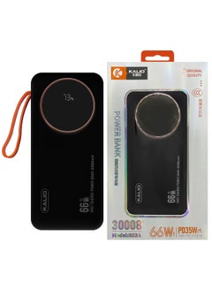 KALIO R53A Power Bank 30000mAh - Ultra-Compact 66W High-Speed Charging with PD35W Support and Four Built-in Cables / Black  - Image 2