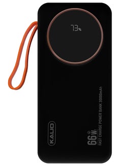 KALIO R53A Power Bank 30000mAh - Ultra-Compact 66W High-Speed Charging with PD35W Support and Four Built-in Cables / Black  - Image 3