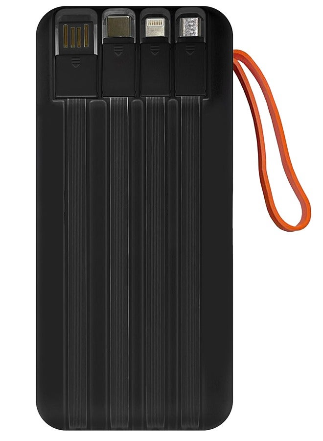 KALIO R53A Power Bank 30000mAh - Ultra-Compact 66W High-Speed Charging with PD35W Support and Four Built-in Cables / Black - Image 4