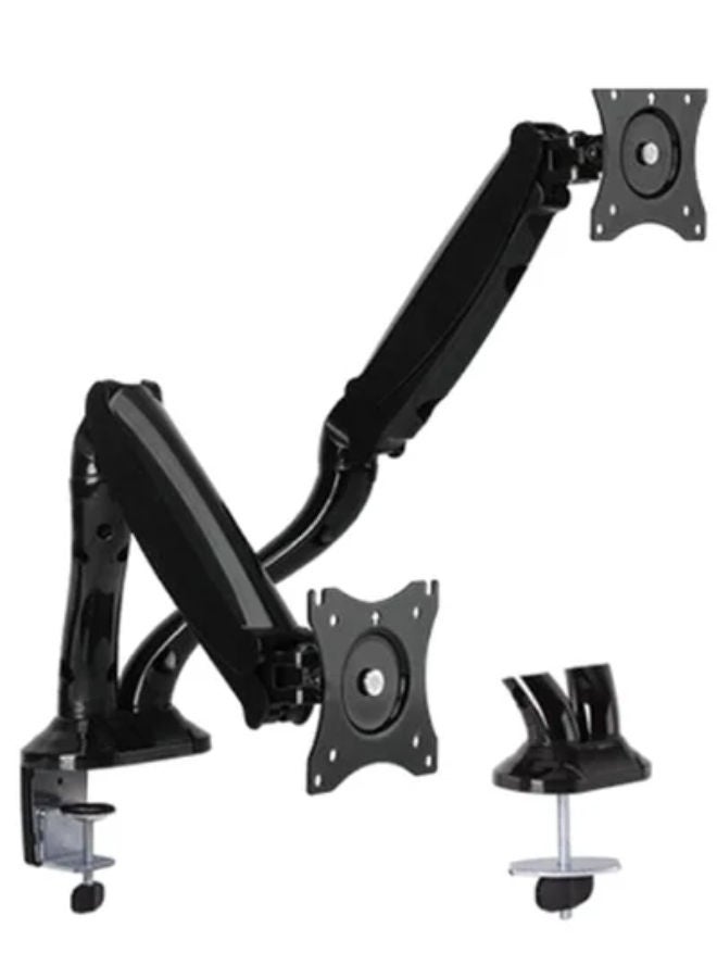 Skilltech Dual Monitor Thin Gas Spring Dual Monitor Arm For 13″-32″ Black/Silver - Image 2