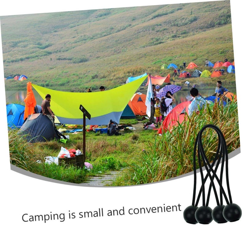 10 Pcs Tent Elastic Rope Ball Bungee Cords Straps Tie Down For Camping Tarp Canopy - Image 3