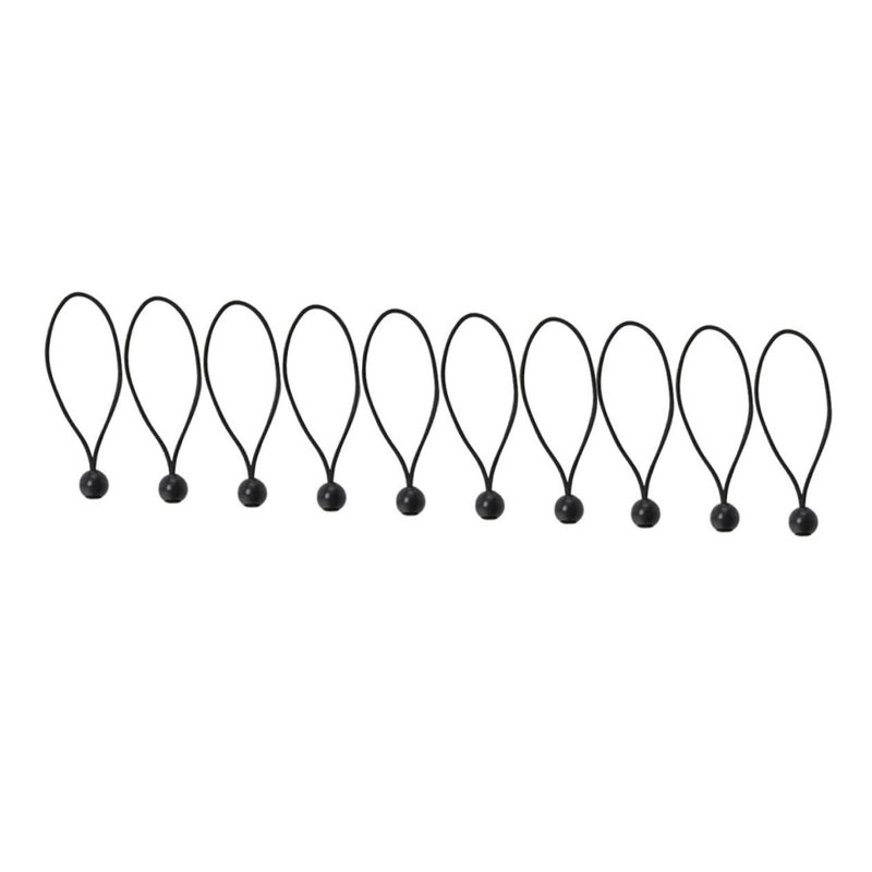 10 Pcs Tent Elastic Rope Ball Bungee Cords Straps Tie Down For Camping Tarp Canopy - Image 2