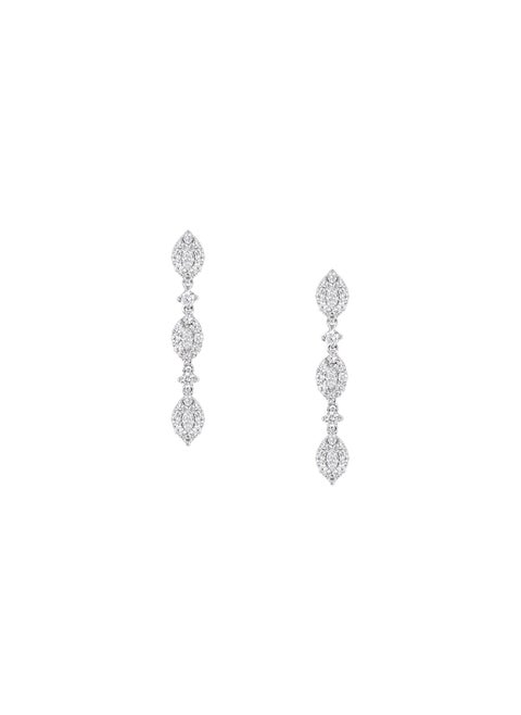 Ivory Tear Women's Earrings - Eardrop with CZ Diamond and Sterling Silver, Middle East Exclusive Collection