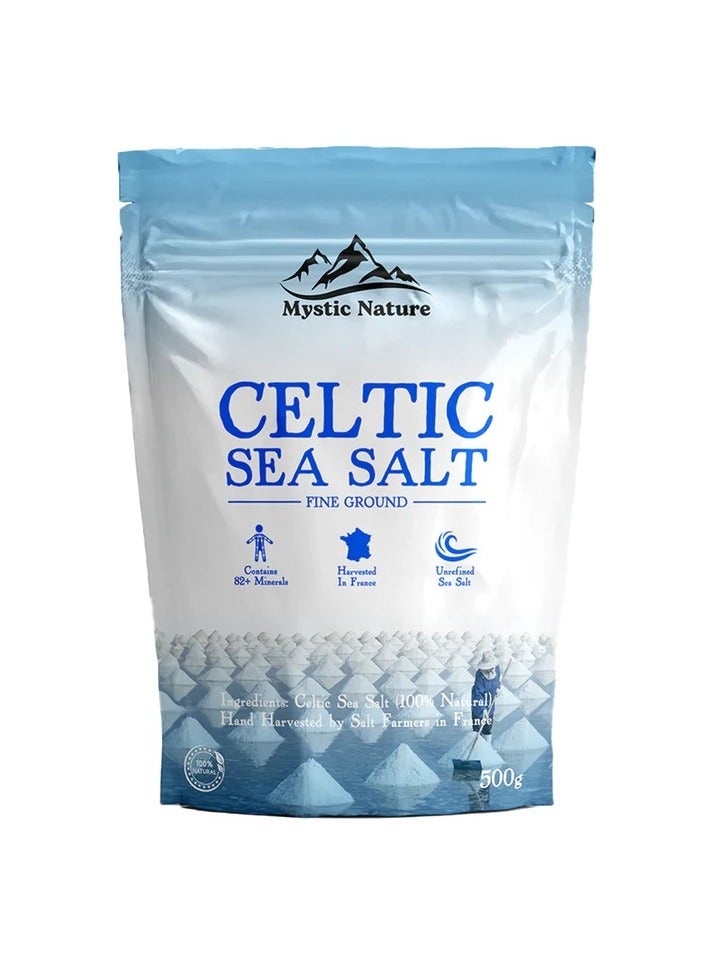 Mystic Nature Mystic Nature Celtic Sea Salt Fine Ground 500g - Image 1