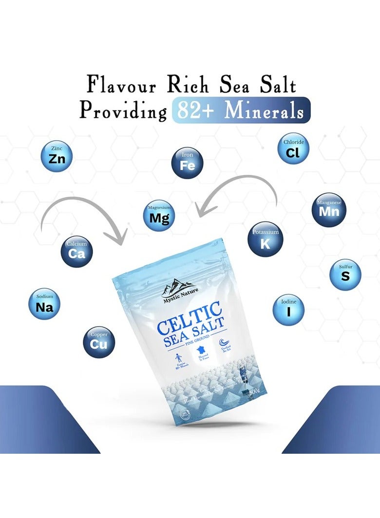 Mystic Nature Mystic Nature Celtic Sea Salt Fine Ground 500g - Image 4