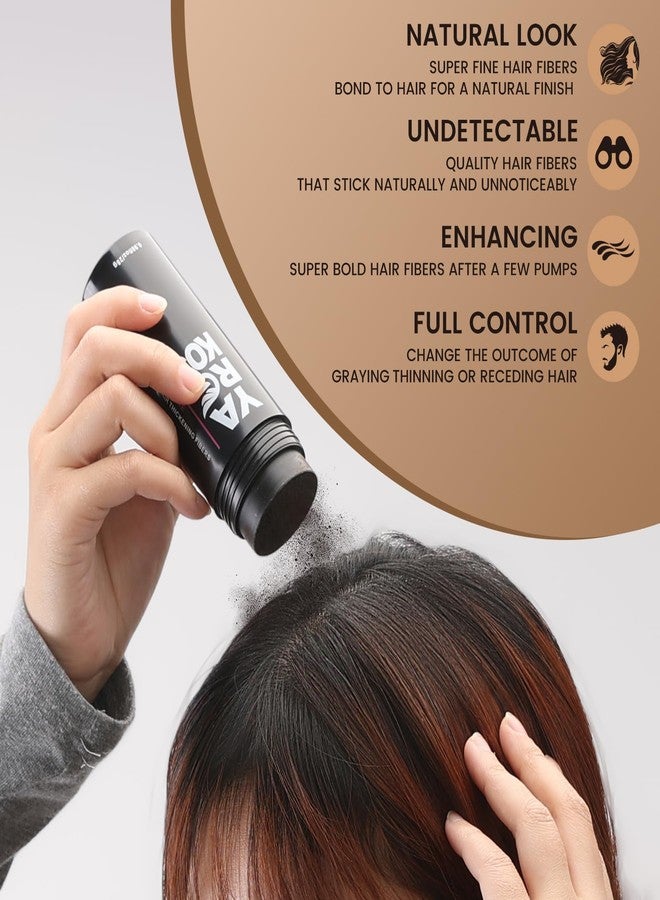Yargkos Hair Fibers for Thinning Hair or Fill In Fine, Hair Building Fibers (28g) for Women & Men, Hair Powder for Instantly Thicker, Fuller Looking - BLACK - Image 3