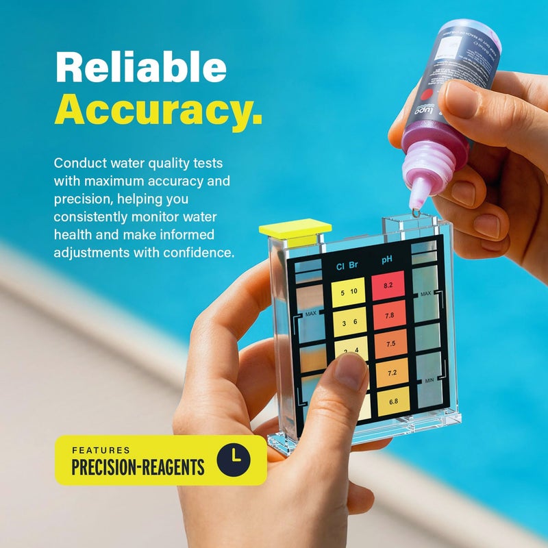 Lupo Global Lupo 3-in-1 Pool Test Kit | Pool Testing Kit for Residential Swimming Pools & Spas for Testing Total Chlorine, Total Bromine & pH | Pool Chemical Test for Quick & Accurate At-Home Pool Water Testing - Image 5
