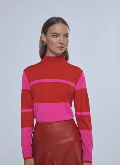 Lola Casademunt Two-tone logo sweater