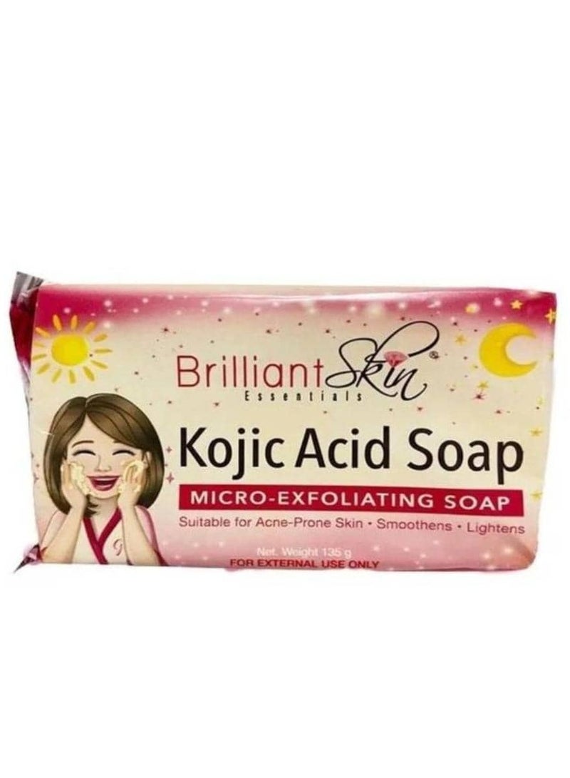 Kojic Great Skin Essentials Kojic Acid Glowing Micro-Exfoliating Soap Bar, 135g