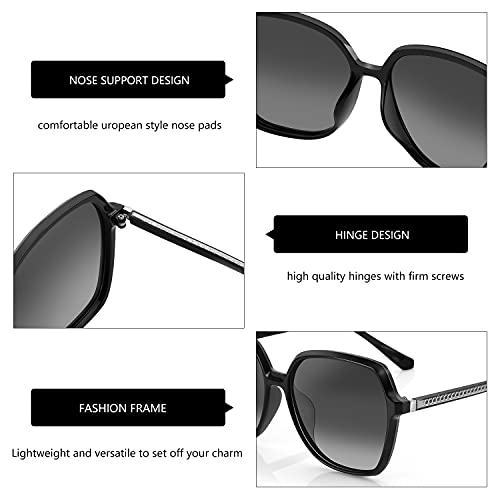 ZENOTTIC Polarized Sunglasses for Women Vintage Oversized Square Sun Glasses Ladies Shades UV400 Protection - Image 5