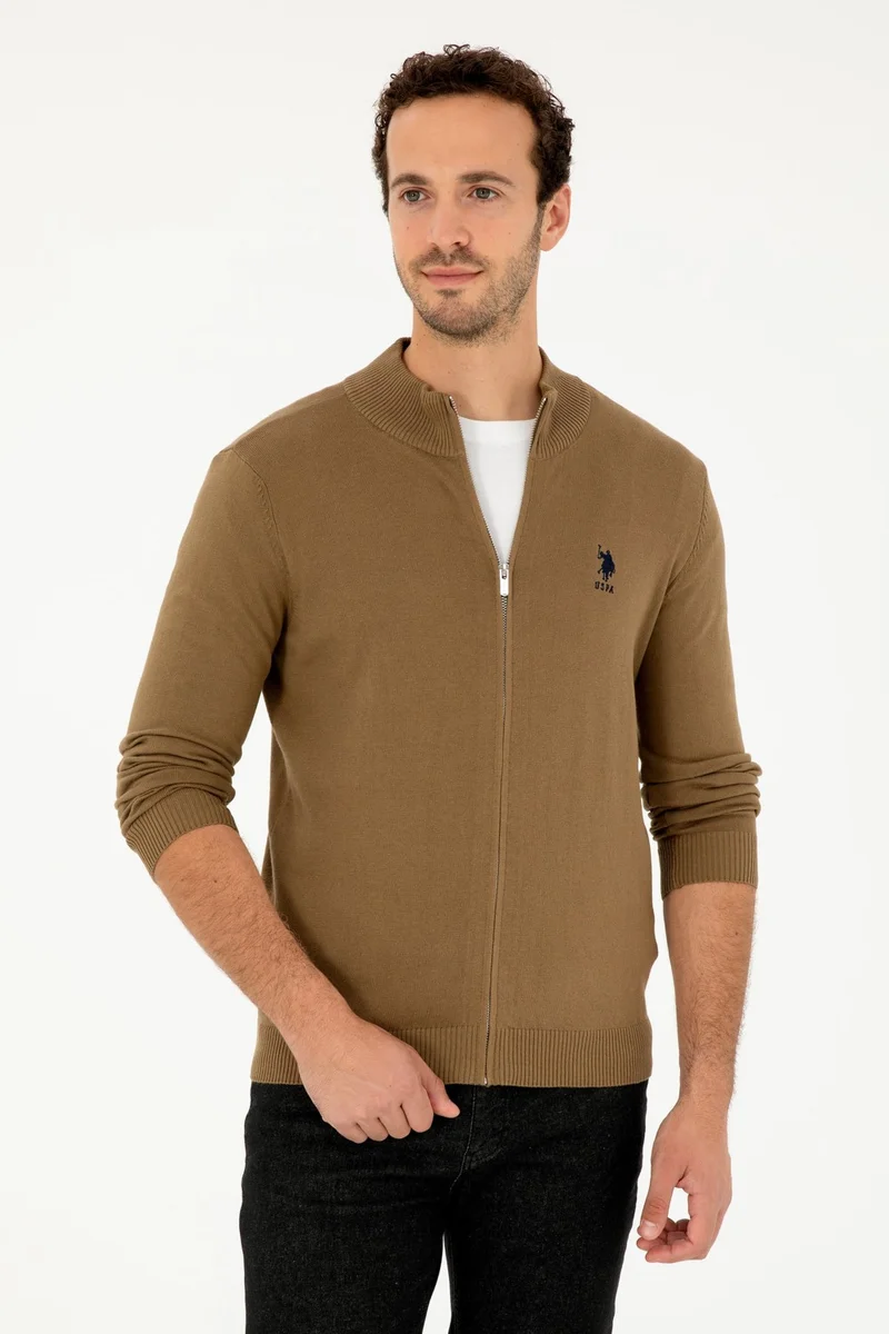 U.S. Polo Assn. Men's Khaki Cardigan (Knitwear) 50293526-VR027