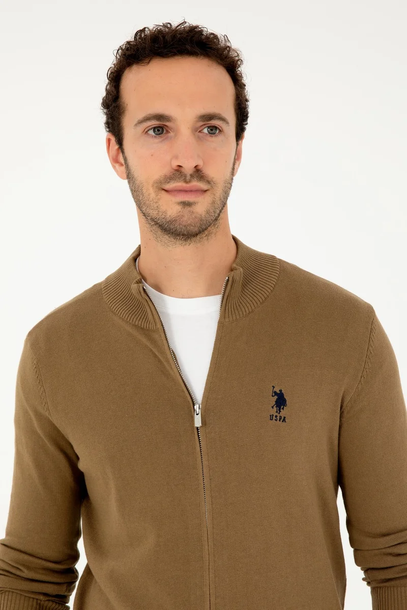 U.S. Polo Assn. Men's Khaki Cardigan (Knitwear) 50293526-VR027