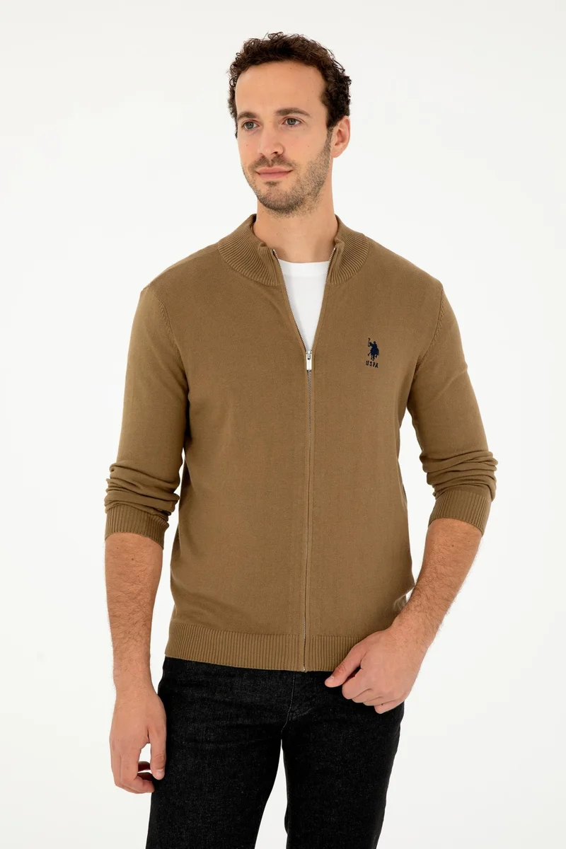 U.S. Polo Assn. Men's Khaki Cardigan (Knitwear) 50293526-VR027
