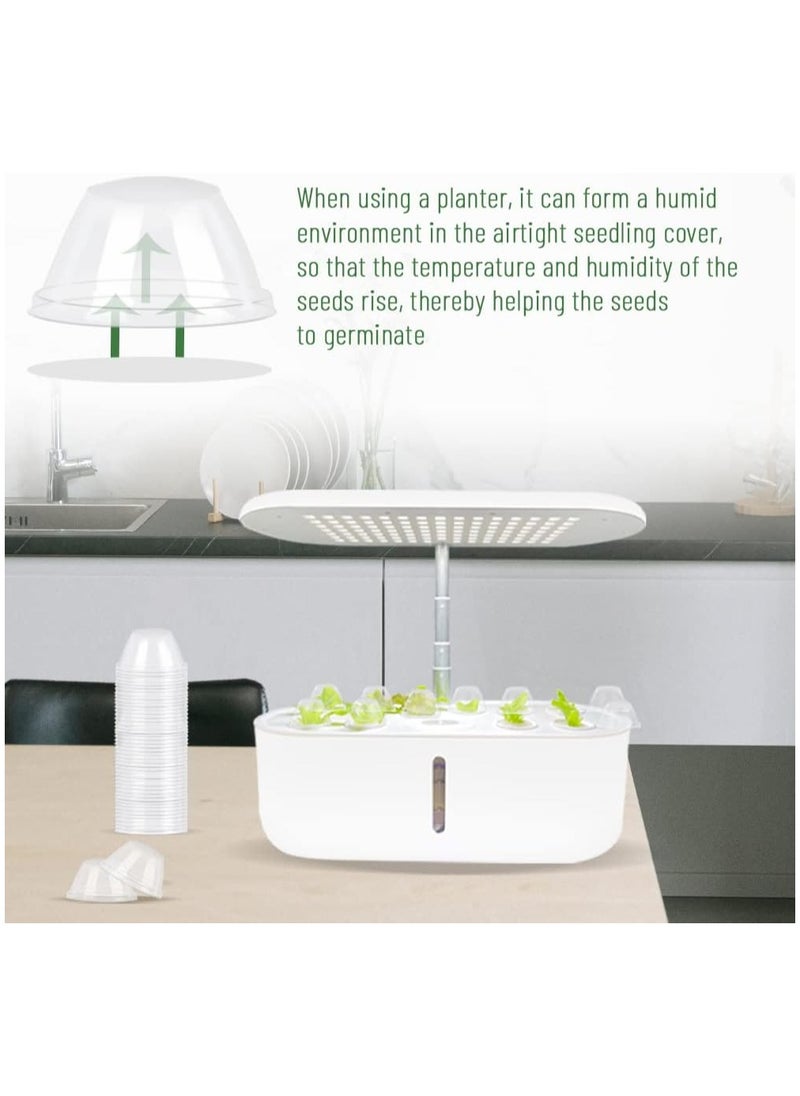 KASTWAVE - Plastic Clear Plant Grow Humidity Domes, Compatible with Aerogarden Indoor Hydroponics Growing System, Temperature Domes Cover Lid, 100 Pcs - Image 1