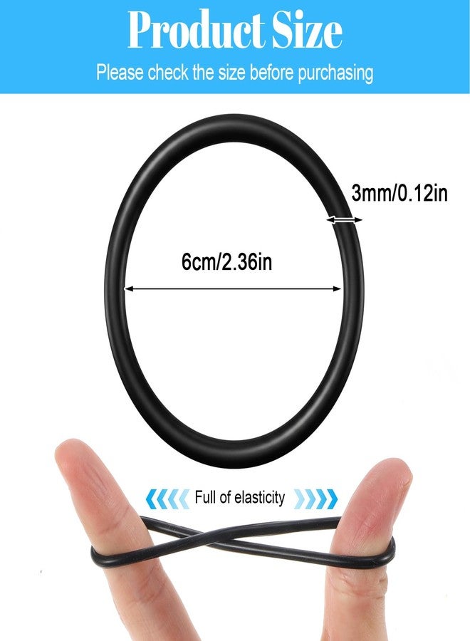 HaiFafafaing 40Pcs Black Silicone Jelly Bracelets- 3mm Stretchy Wristbands Hair Ties- Black Rubber Bracelets Portable for Men Women Accessories Party Favor - Image 2