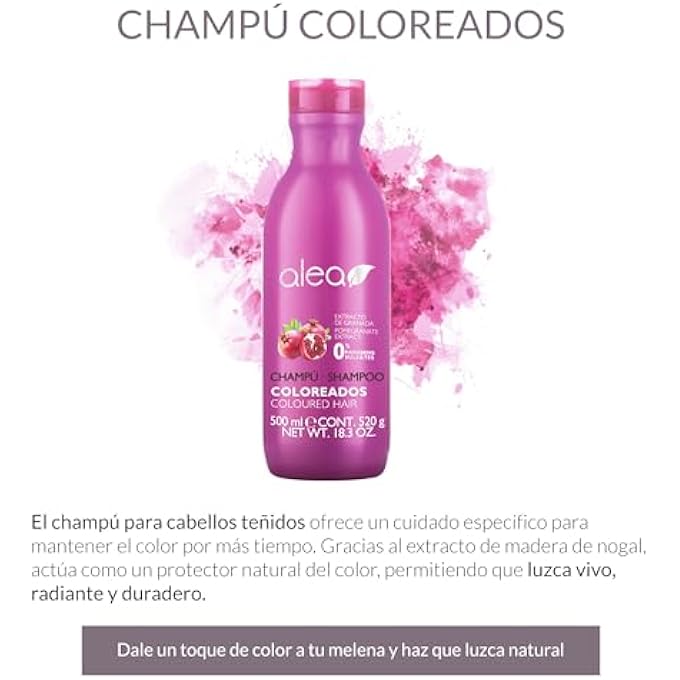 COLOREADOS COLOURED HAIR POMEGRANATE EXTRACT SHAMPOO 18.3OZ / 500ML - Image 3
