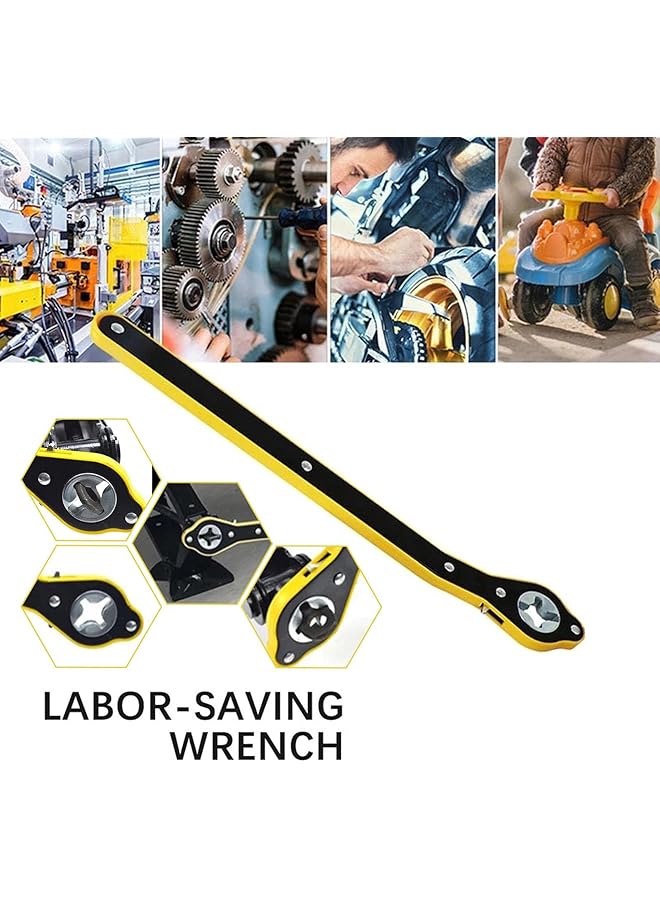 Auto Jack Ratchet Wrench - 34Cm X 4.5Cm X 2Cm X 1Cm, Alloy Steel, Mechanical, Labor-Saving Design Car Jack And Lug Wrench - Image 3