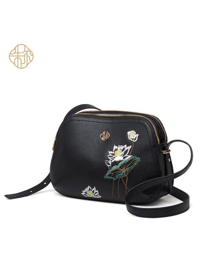 ZOOLER Zhuer Handbag, Women's Bag, Chinese Style Crossbody Bag, Middle-aged Ladies' Bag, Cowhide Crossbody Bag, Mom Bag, Birthday And Mother's Day Gift - Image 5
