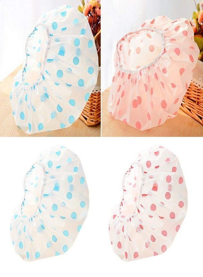NIDY® 1Pc Reusable Shower Caps Printed Waterproof Elastic Band Bathing Hat Caps Reusable Disposable Shower Caps Elastic Bath Shower Hat Full-Size for Adult Women Ladies-One Size fits All - Image 5
