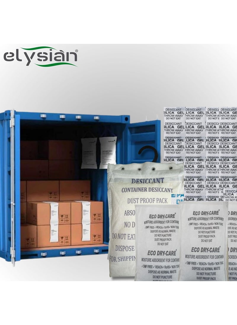 Elysian Elysian Container Desiccant Silica for Cargo 1kg Pack of 3 Bag Shipping Container Silica Bag Moisture Remover Silica Bag for Parcels  - Image 3