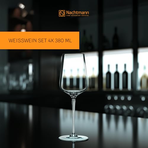 Nachtmann ViNOVA White – Set of 4 Lead-Free 12.8 oz Crystal Stemware, Tall Elegant Glassware for Enhancing Aromas & Flavors, Ideal for Dining, Tasting, Entertaining, Celebrations - Image 2