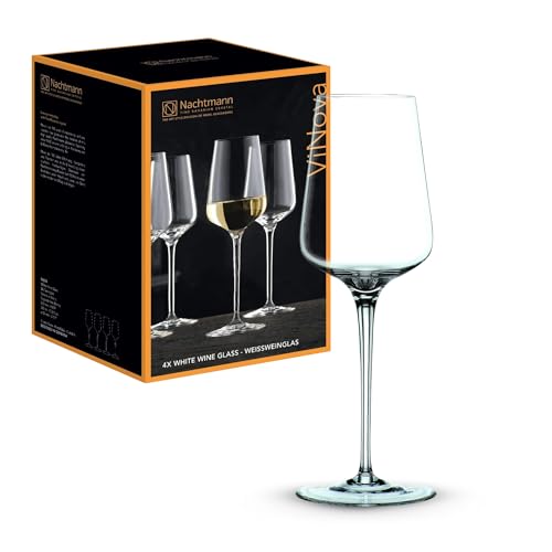 Nachtmann ViNOVA White – Set of 4 Lead-Free 12.8 oz Crystal Stemware, Tall Elegant Glassware for Enhancing Aromas & Flavors, Ideal for Dining, Tasting, Entertaining, Celebrations - Image 1