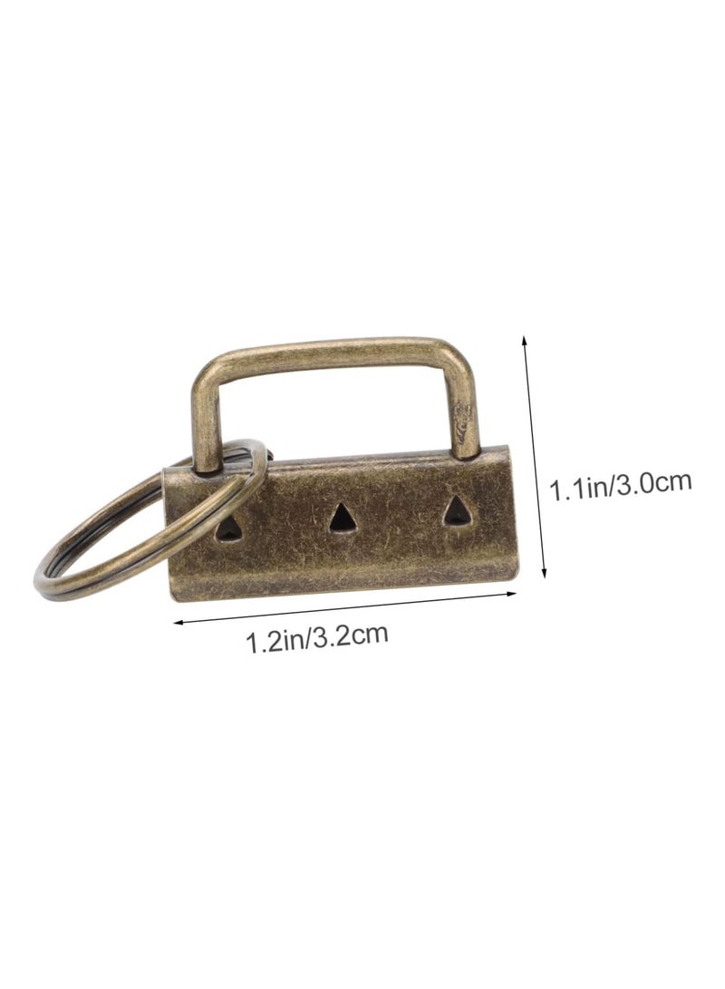 GGOOT 30pcs Key Ring Clip Wrist Keychain Metal Keychain Key Wristlet Key Fob with Key Rings Key Fob Hardwares Keychain Hardware Set Wristlet Clip Key Ring Fob Wristlet Chain Fob Metal - Image 4