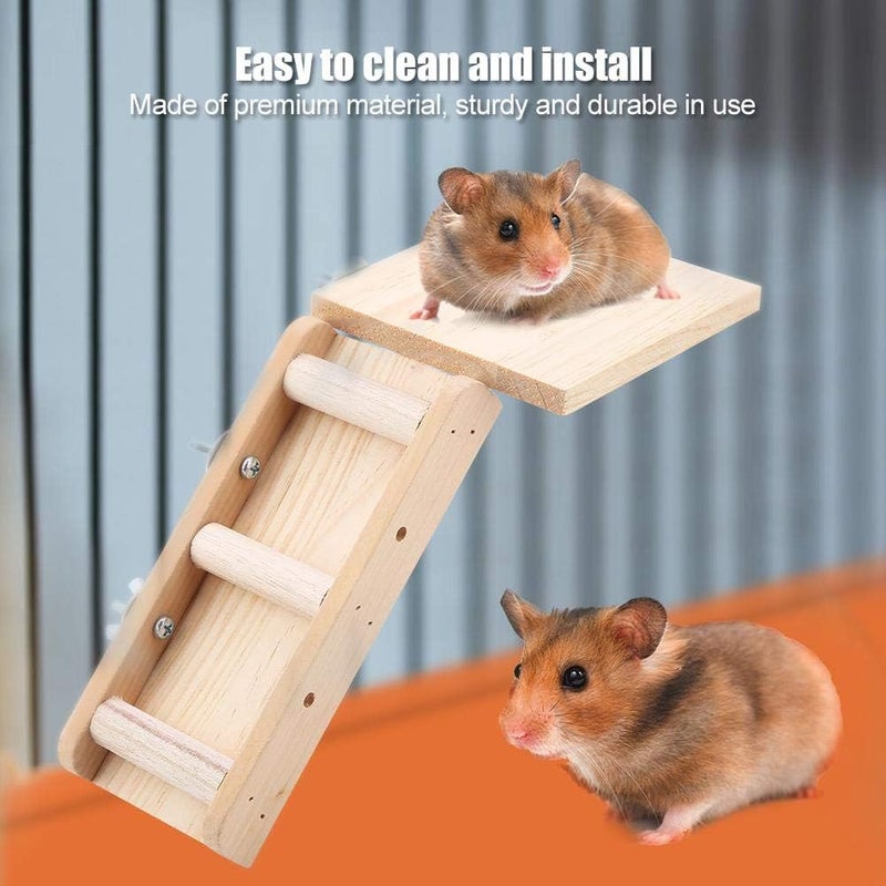 YOSOO Toys – Wooden Climbing Ladder Set for Small Pets, Wood Bird Toy for Parrots, Hamsters, Gerbils & Rabbits, Safe Chewable Play Kit - Image 4